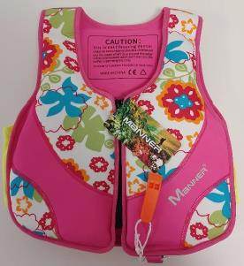 Photo of Unbranded Pink Floral Swim Vest sold via Wish