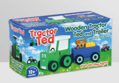 Photo of Tractor Ted and Trailer Wooden Toy