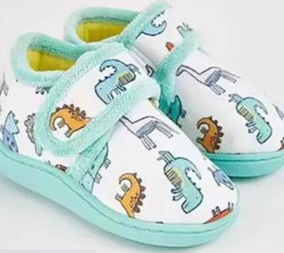 Photo of George white all over print dinosaur slippers sold by Asda