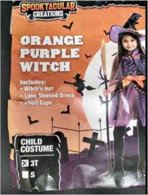 Photo of Spooktacular Creations Orange & Purple Halloween witch costume sold via Amazon