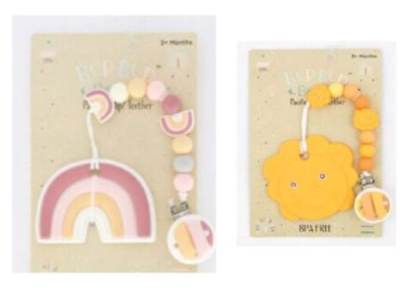 Photo of Bop Bop Baby Lion Teether & Pacifier Clip Set sold by TK Maxx