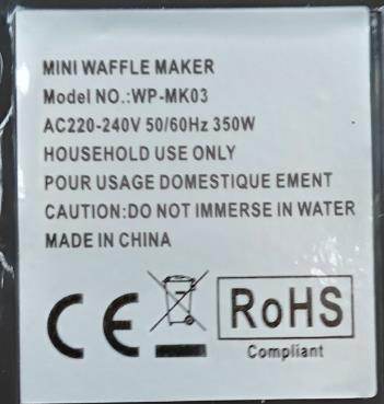 Photo of Mini Waffle Maker sold via Amazon