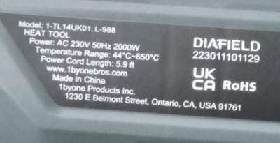 Photo of Diafield Heat Gun sold via Amazon