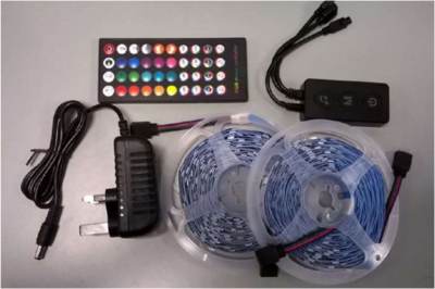 Photo of Bluetooth Colour-Changing LED Strip Lights sold via Wish