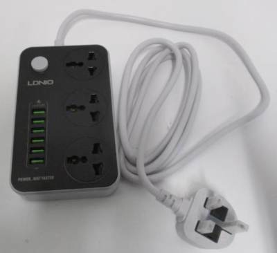 Photo of LDNIO 3-Plug, 6-USB Extension Lead sold via Fruugo