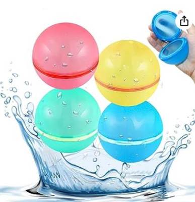 Photo of 4pcs Reusable Water Balloons sold via Amazon