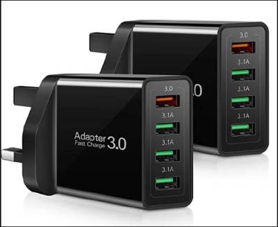 Photo of Mobile Phone Adapter Fast Charge 3.0 sold via Amazon