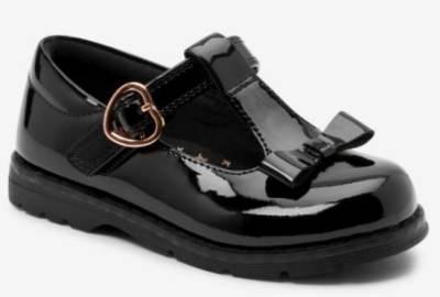 Photo of Next Kids Patent T Bar Bow Shoes