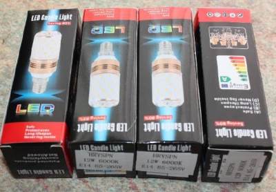 Photo of HRYSPN LED Candle Set E14 sold via Amazon