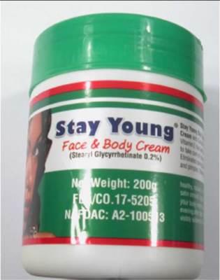 Photo of Stay Young Skin Lightening Cream with Cocoa Butter and Vitamin E sold via eBay