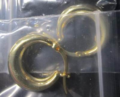 Photo of Senteria Gold-Coloured Metal Loop Earrings sold via Amazon