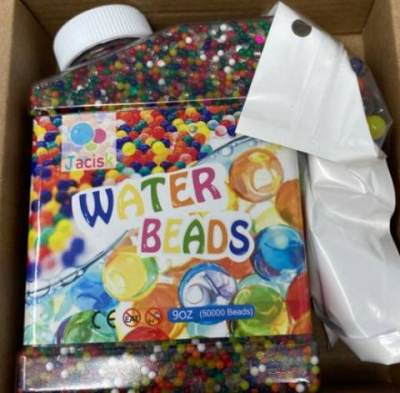 Photo of Jacisk 50,000Pcs and 100Pcs Water Beads sold via Amazon