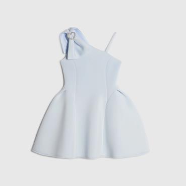 Photo of River Island One Shoulder Scuba Dress, White Crepe Skort and White Crepe Top