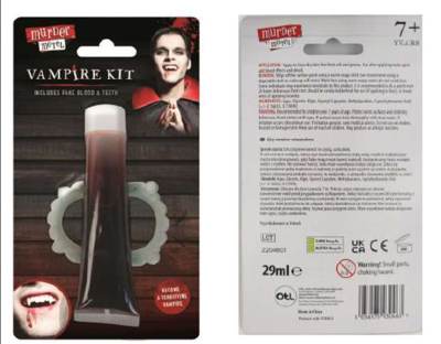 Photo of Murder Motel vampire kit sold by Poundstretcher