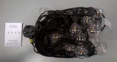 Photo of Svater 50FT Outdoor String Lights LED Mains Powered sold via Amazon