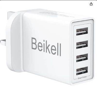 Photo of Beikell USB Plug Charger, 4-Port USB Wall Charger Power Adapter sold via Amazon