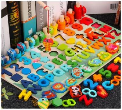 Photo of Educational Numbers and Letters Magnetic Fishing Game sold via Wish