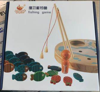 Photo of Magnetic Wooden Fishing Game with Lettered Fish sold via Wish