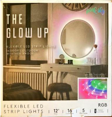 Photo of Pink Sky The Glow Up ’12ft Flexible LED Strip Lights’ sold via TK Maxx