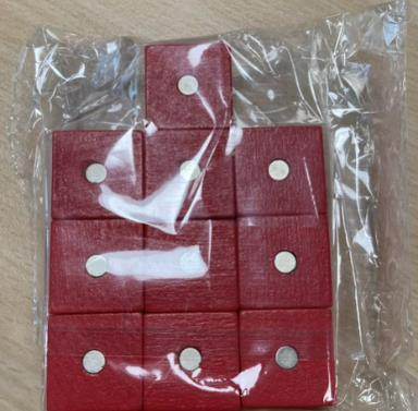Photo of 10pcs Wooden Magnet Cube Building Blocks Set sold via AliExpress