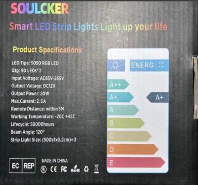 Photo of Soulcker Smart LED Strip Lights (15m/50ft)