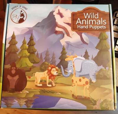 Photo of Rocky & Chao Wild Animal Hand Puppets sold via Amazon